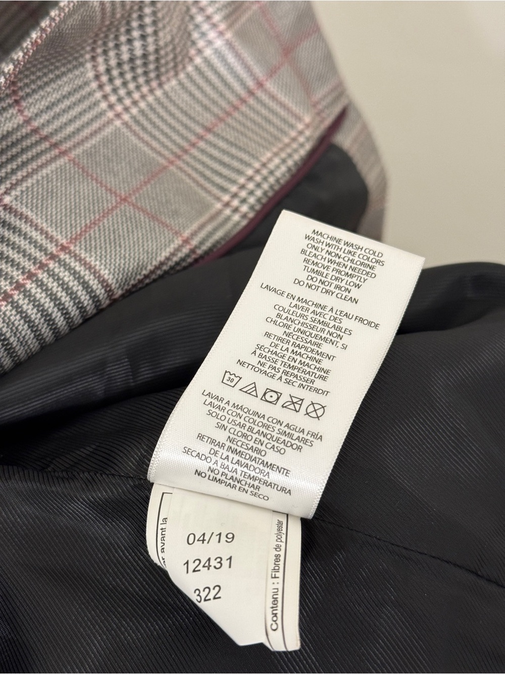 Lauren Ralph Lauren Grey Plaid Hooded Rain Shell Trench Coat XL - Picture 9 of 13